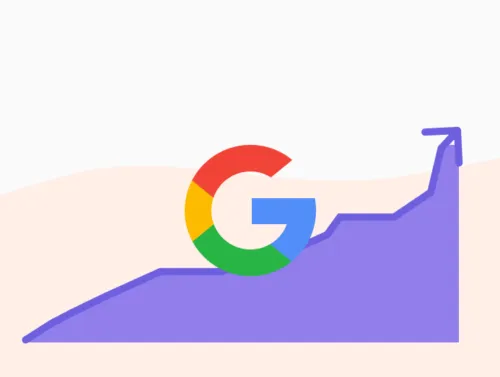 Illustration vectorielle de la courbe sur google des stratégies digitales