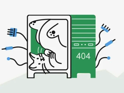 Illustration 404 ayant besoin du service technique d'une agence web de création de site.